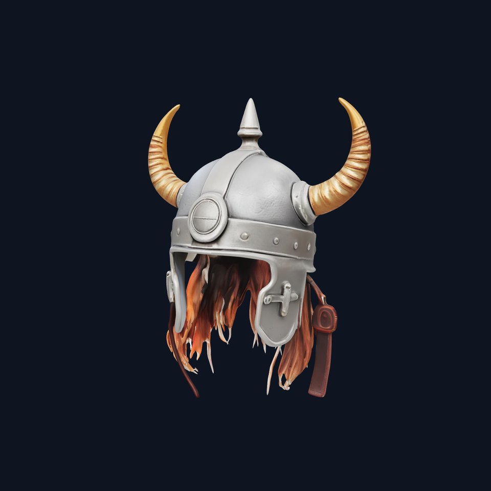 Viking Helmet with Horns Model Pack
